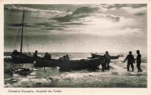 AK / Ansichtskarte ZINNOWITZ Ostseebad Ausfahrt der Fischer