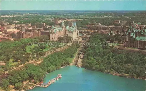 AK / Ansichtskarte Ottawa Canada Bird's eye view Rideau Canal