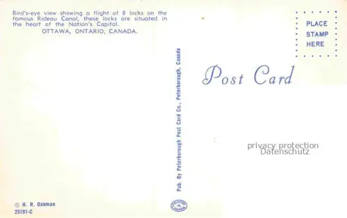AK / Ansichtskarte Ottawa Canada Bird's eye view Rideau Canal