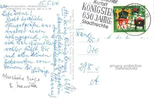 AK / Ansichtskarte Koenigstein  Taunus Panorama Heilklimatischer Hoehenluftkurort