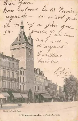 AK / Ansichtskarte VILLENEUVE-SUR-LOT 47 Lot-et-Garonne Porte de Paris