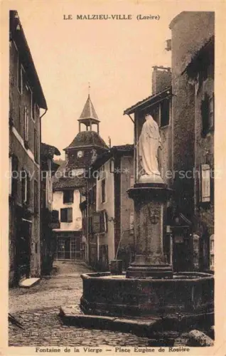AK / Ansichtskarte Le Malzieu-Ville MENDE 48 Lozere Fontaine de la Vierge Place Eugene de Rosiere