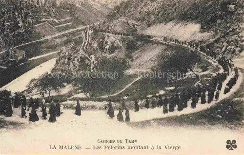 AK / Ansichtskarte La Malene FLORAC 48 Lozere Les Pelerins montant a la Vierge