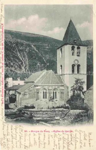 AK / Ansichtskarte Quezac FLORAC 48 Lozere Eglise de Quezac