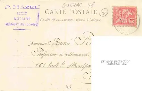 AK / Ansichtskarte Quezac FLORAC 48 Lozere Eglise de Quezac