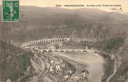 AK / Ansichtskarte Chapeauroux Lozere (Departement-48) La Gare et la Vallee de l'Allier