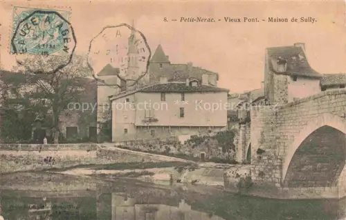 AK / Ansichtskarte Petit-NERAC-EN-ALBRET 47 Lot-et-Garonne Vieux Pont Maison de Sully