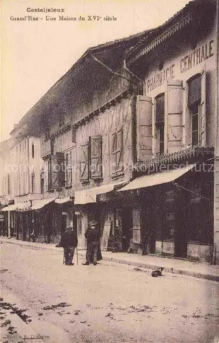 AK / Ansichtskarte Casteljaloux NERAC 47 Lot-et-Garonne Grand Rue Une Maison