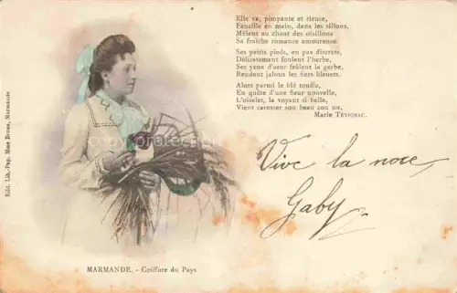 AK / Ansichtskarte MARMANDE 47 Lot-et-Garonne Coiffure du Pays