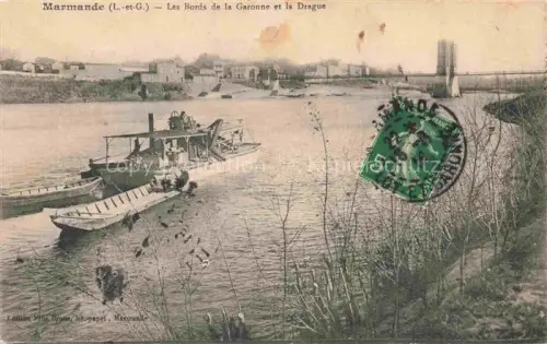 AK / Ansichtskarte MARMANDE 47 Lot-et-Garonne Les Bords de la Garonne et la Drague