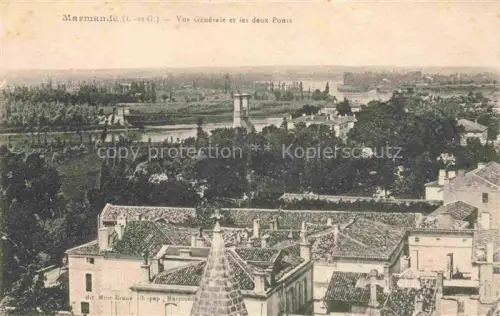 AK / Ansichtskarte MARMANDE 47 Lot-et-Garonne Vue generale et les deux Ponts