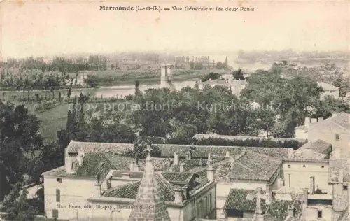 AK / Ansichtskarte MARMANDE 47 Lot-et-Garonne Vue generale et les deux Ponts