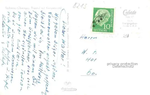 AK / Ansichtskarte Sachrang Chiemgau Panorama Priental mit Kampenwand Chiemgauer Alpen