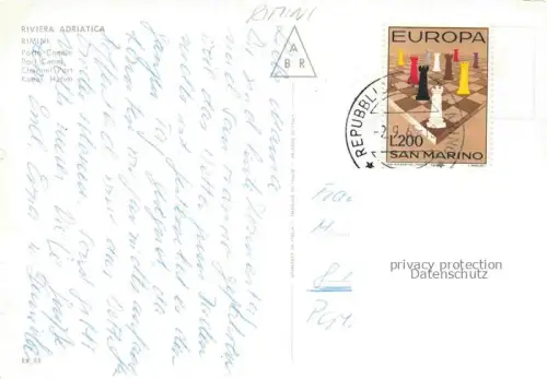 AK / Ansichtskarte RIMINI IT Porto Canale Riviera Adriatica Hochseeschiff