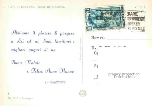 AK / Ansichtskarte Cavi di Lavagna Genova Liguria IT Grand Hotel Astoria