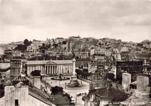 AK / Ansichtskarte LISBOA Lisbon Lissabon Lisbonne PT Rossio and partial view of the city