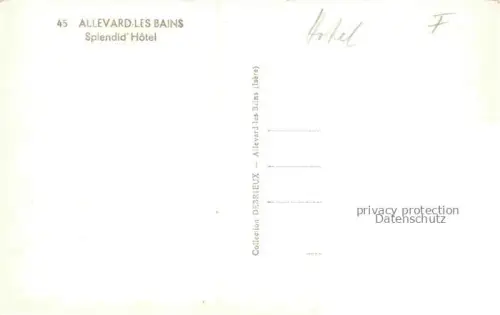 AK / Ansichtskarte Allevard-les-Bains GRENOBLE 38 Isere Splendid Hotel