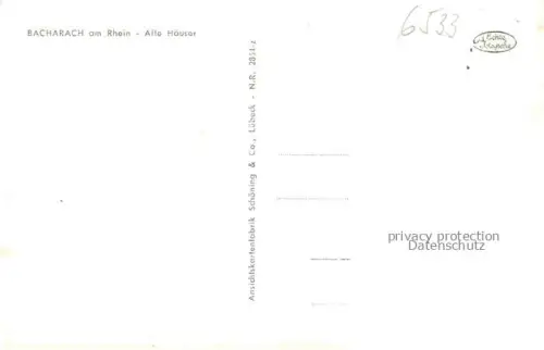 AK / Ansichtskarte Bacharach Rheinland-Pfalz Alte Fachwerkhaeuser