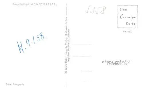 AK / Ansichtskarte Muenstereifel Bad NRW Kneippheilbad Panorama Orts und Teilansichten