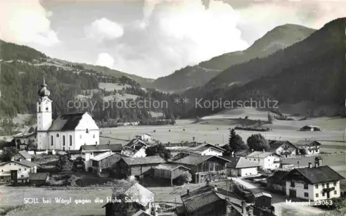 AK / Ansichtskarte Soell Woergl Tirol AT mit Kirche und Hohe Salve
