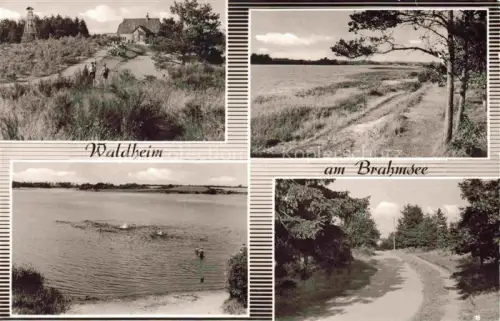 AK / Ansichtskarte Waldheim Brahmsee Ev Jugendheim am Brahmsee Waldweg