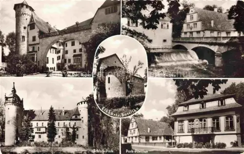 AK / Ansichtskarte Steinbach Odenwald Bad Koenig Hessen Schloss Fuerstenau Der Bogen Schlossmuehle Schlosspark Parkpavillon