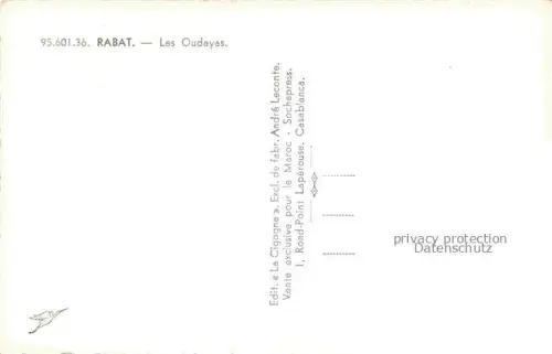 AK / Ansichtskarte RABAT  Maroc Les Oudayas