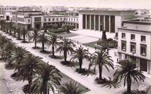 AK / Ansichtskarte RABAT  Maroc Le Palais de Justice et l'Avenue Lyautey