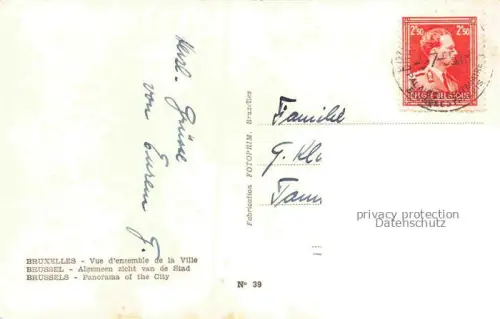 AK / Ansichtskarte BRUXELLES Bruessel Brussels Vue d'ensemble de la Ville