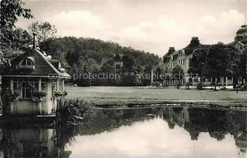 AK / Ansichtskarte Bad Salzschlirf Fulda Hessen Taubenhaus Teich