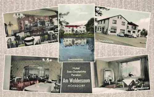 AK / Ansichtskarte Hoisdorf Stormarn Schleswig-Holstein Hotel Seegaststaette Pension am Waldessaum Restaurant Café Fremdenzimmer