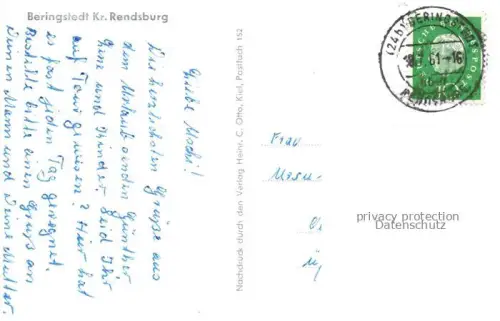 AK / Ansichtskarte Beringstedt Rendsburg-Eckernfoerde Schleswig-Holstein Strassenpartie Wohnhaeuser