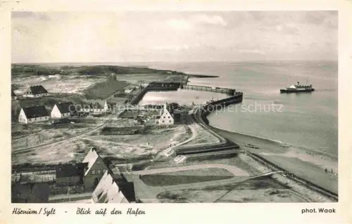 AK / Ansichtskarte Hoernum Sylt Panorama Blick auf den Hafen Kupfertiefdruck