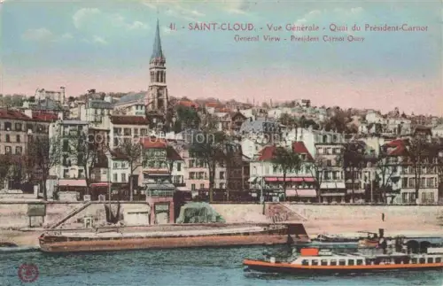 AK / Ansichtskarte Saint Cloud 92 Hauts-de-Seine Vue Generale Quai President Carnot 