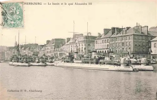 AK / Ansichtskarte CHERBOURG-Octeville 50 Manche Le bassin et le quai Alexandre III