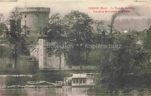 AK / Ansichtskarte Vernon  Evreux 27 Eure Le Tour des Archives Vue de la Rive droite de la Seine