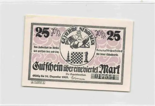 AK / Ansichtskarte Stroebeck Halberstadt 25 Pfennig Gutschein Schachturm