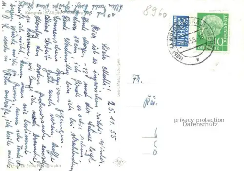 AK / Ansichtskarte KEMPTEN Allgaeu Bayern Rathausplatz Altstadt