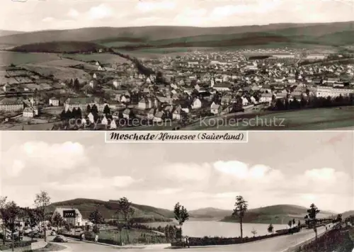 AK / Ansichtskarte Meschede Arnsberg Hochsauerlandkreis NRW Panorama Hennesee