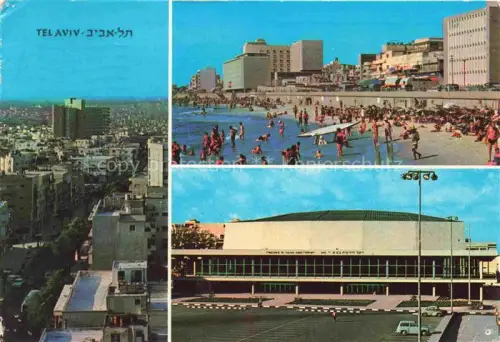 AK / Ansichtskarte Tel-Aviv-Jaffa Israel Stadtpanorama Strand Auditorium