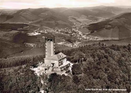AK / Ansichtskarte Kirchhundem Aussichtsturm Hohe Bracht Fliegeraufnahme