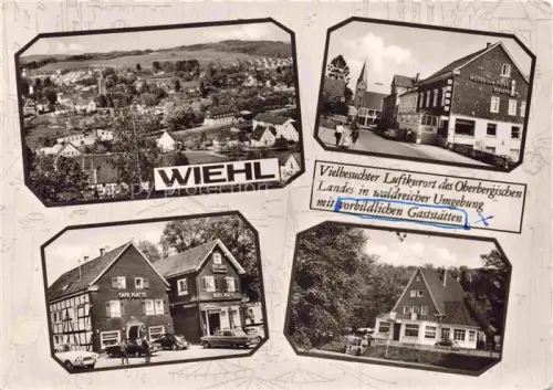 AK / Ansichtskarte WIEHL Oberbergischer Kreis NRW Panorama Cafe Platte Hotel Platte Hotel Post