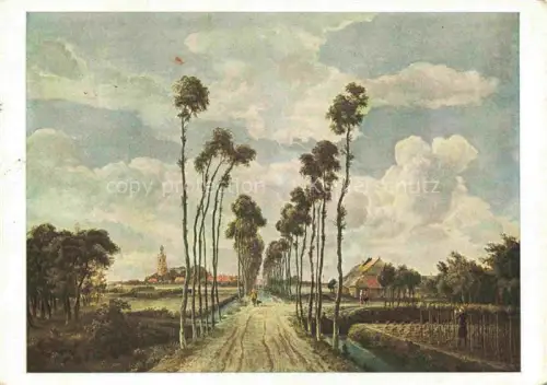 AK / Ansichtskarte HOBBEMA Meindert (1638-1709) Kuenstlerkarte Die Allee von Middelharnis Muenchen 