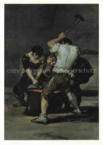 AK / Ansichtskarte GOYA Francisco de (1746-1828) Kuenstlerkarte The Forge New York the Frick 