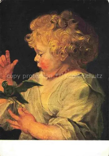 AK / Ansichtskarte RUBENS Paul-Peter Pierre-Paul (1577-1640) Kuenstlerkarte Das Kind mit dem Vogel