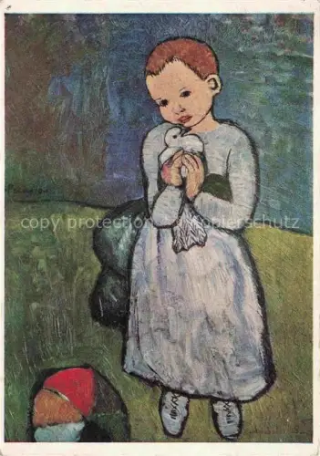 AK / Ansichtskarte PICAssO Pablo (1881-1973) Kuenstlerkarte Child with a Dove Kind London
