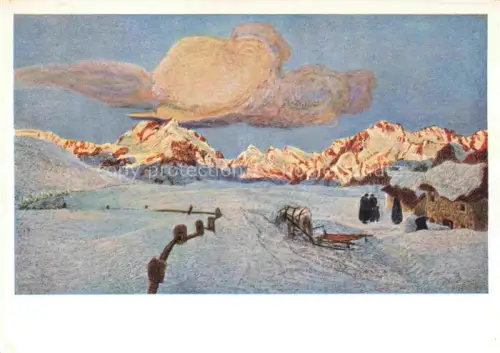 AK / Ansichtskarte Segantini Giovanni Kuenstlerkarte Vergehen la Morte St Moritz Schweiz 