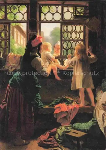 AK / Ansichtskarte MEYERHEIM Friedrich Eduard Kuenstlerkarte Guten Morgen lieber Vater