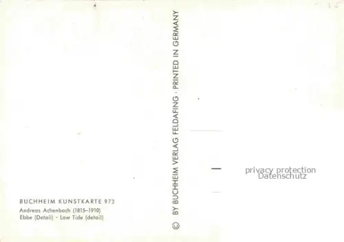 AK / Ansichtskarte ACHENBACH Andreas (1815-1910) Kuenstlerkarte Ebbe Low Tide Segelboot 