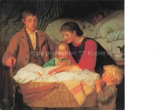 AK / Ansichtskarte ANKER Albert (1831-1910) Kuenstlerkarte Das Neugeborene nouveau ne 